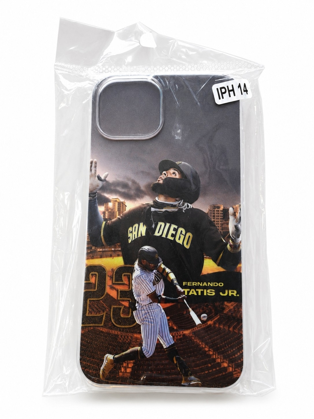 Fernando Tatis Jr. Graphic iPhone 14 Case - Black/Yellow